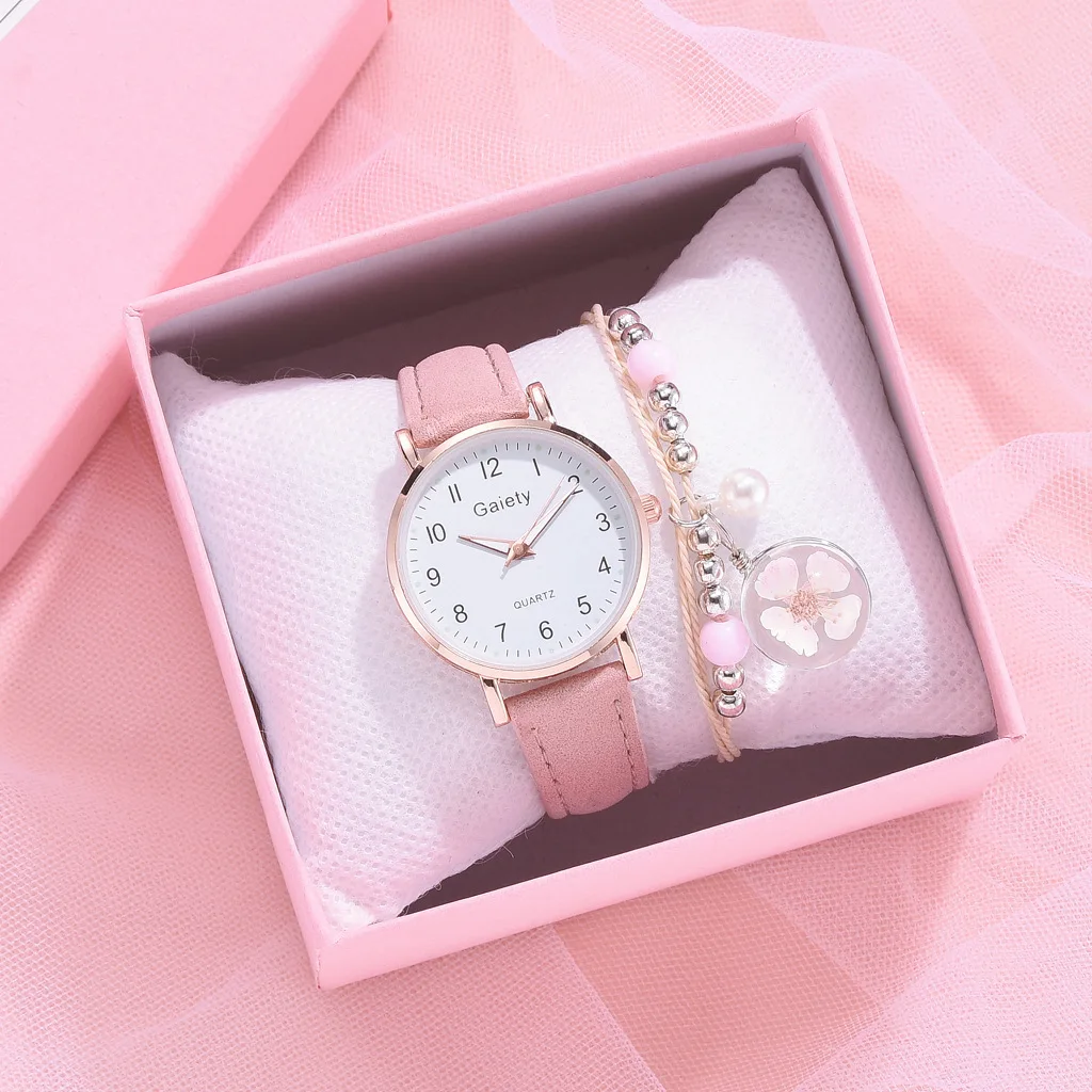 

New Women Watch Fashion PU Belt Pink Black Quartz Watches Small Dial Dress Wristwatches Female Clock Reloj Mujer