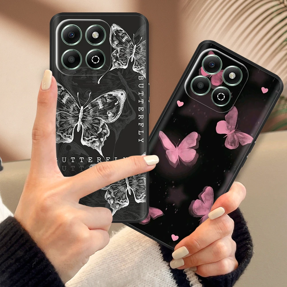 Фото Чехол для телефона Honor X6b, чехол-бабочка из жидкого силикона, полная защита, задняя крышка для Honor X6b X 6b HonorX6b JDY-LX1 JDY-LX2 №3