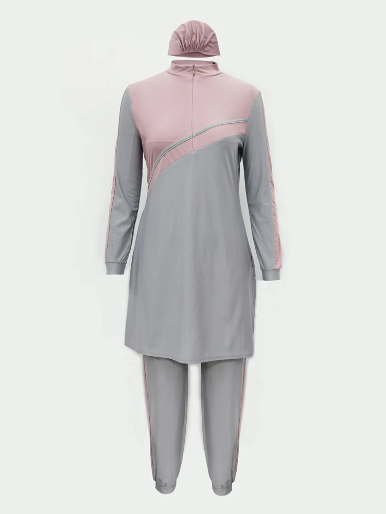 Burkini 3 Pieces Muslim Swimwear 2023 Swimming Suit Women Hijab Modest Swimsuit Islamic Clothing Fashion Abaya Long Dress Femme
