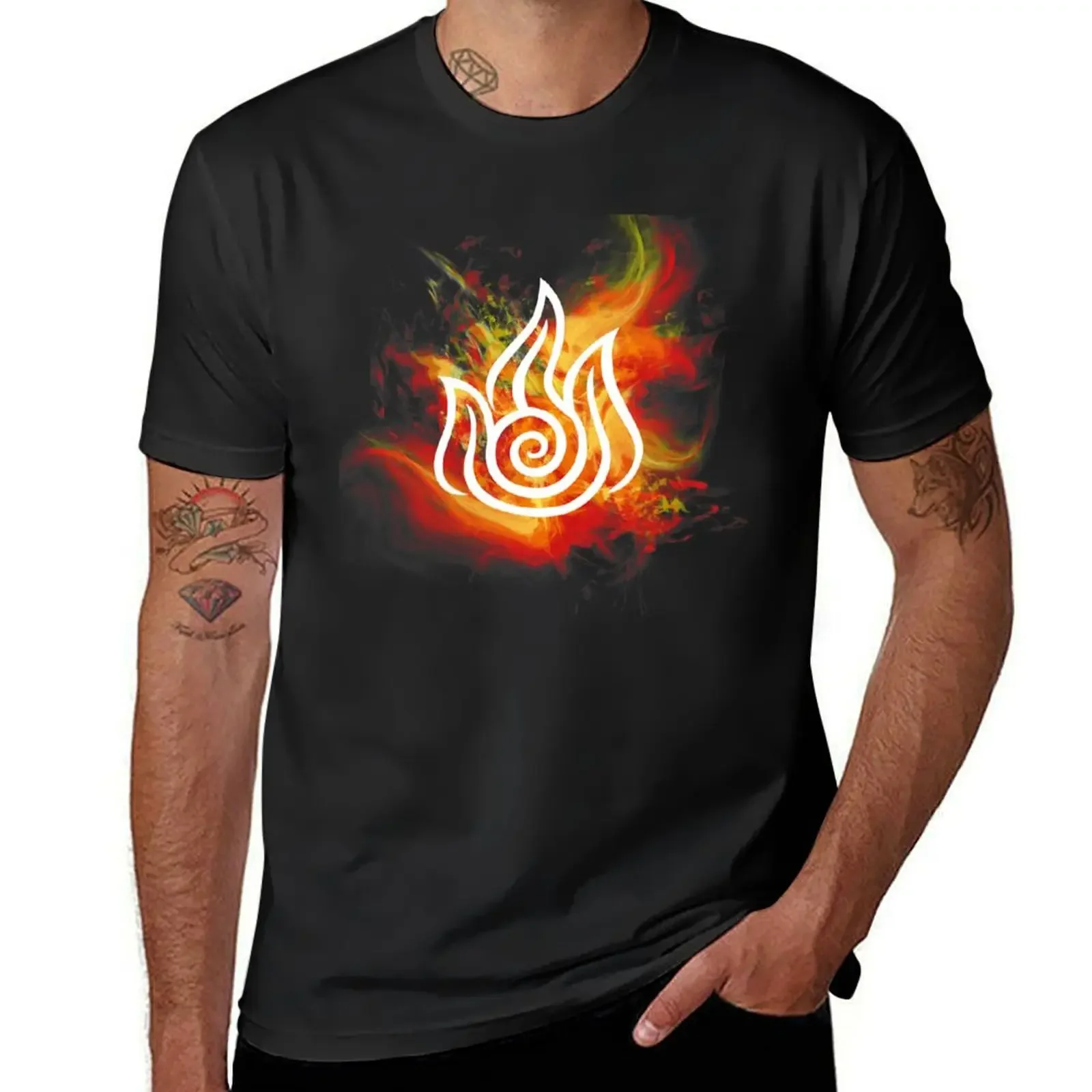 Футболка Fire Nation забавная рубашка хлопковая одежда в стиле каваи футболки мужская