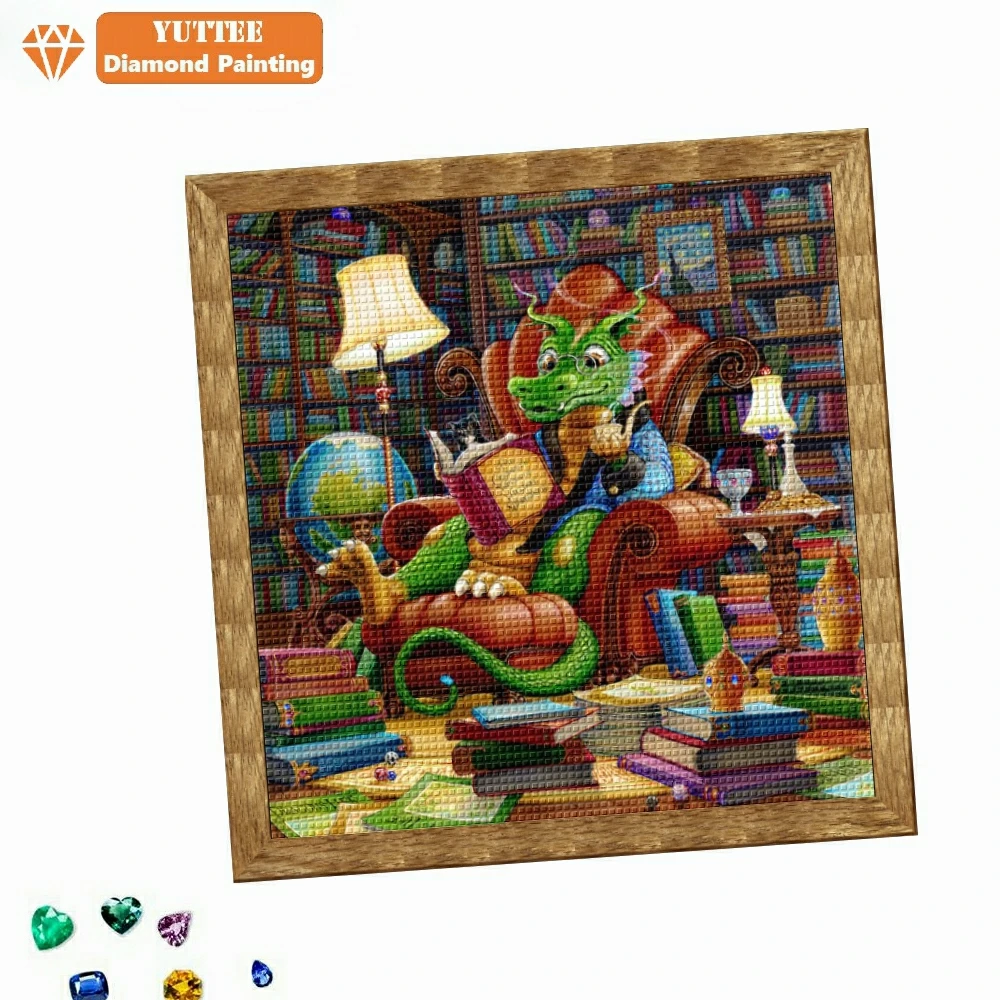Алмазная вышивка случайный спайлер крестиком Стразы Фэнтези библиотека Фея