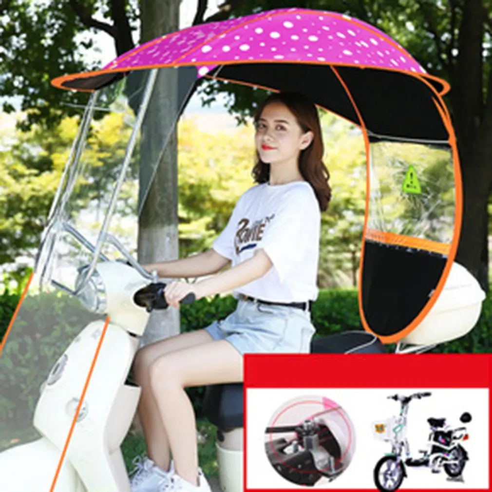 Sunshade Universal Electric Motorcycle Rain Cover Canopy Awning Rainproof Sunscreen For Scooters Battery Car Motorcycle