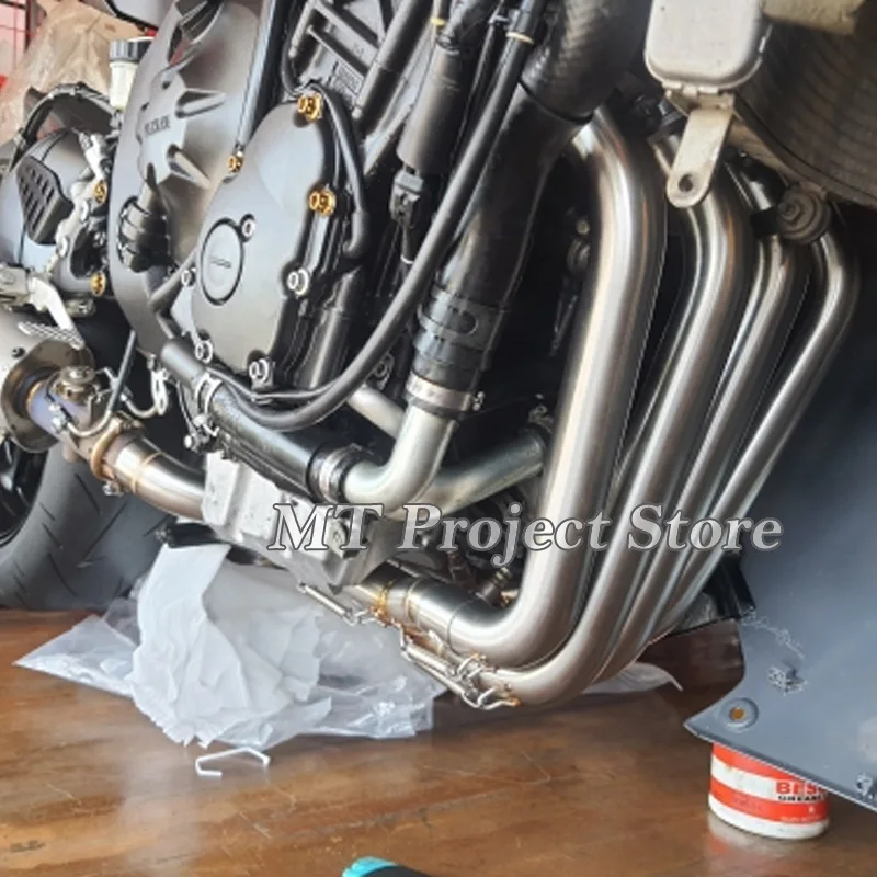 Надевается для Yamaha YZF R6 YZFR6 2017 2018 2019 2020 выхлопная система мотоцикла побег передняя