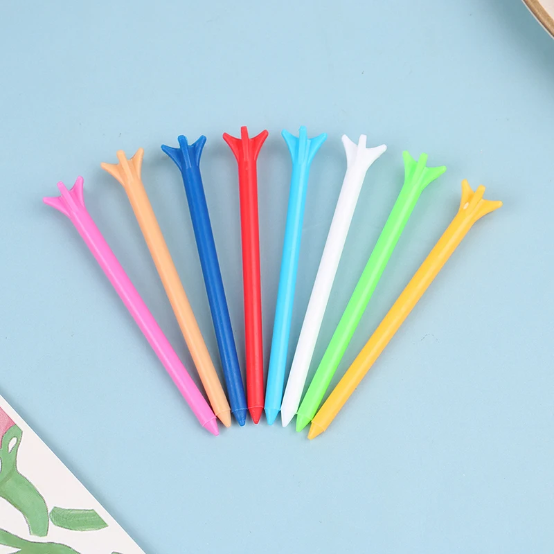 

100Pcs Mixed Color Golf Tees 5 Prong 83mm Less Resistance Golf Tees Training Ball Holder Outdoor Sports Accessories