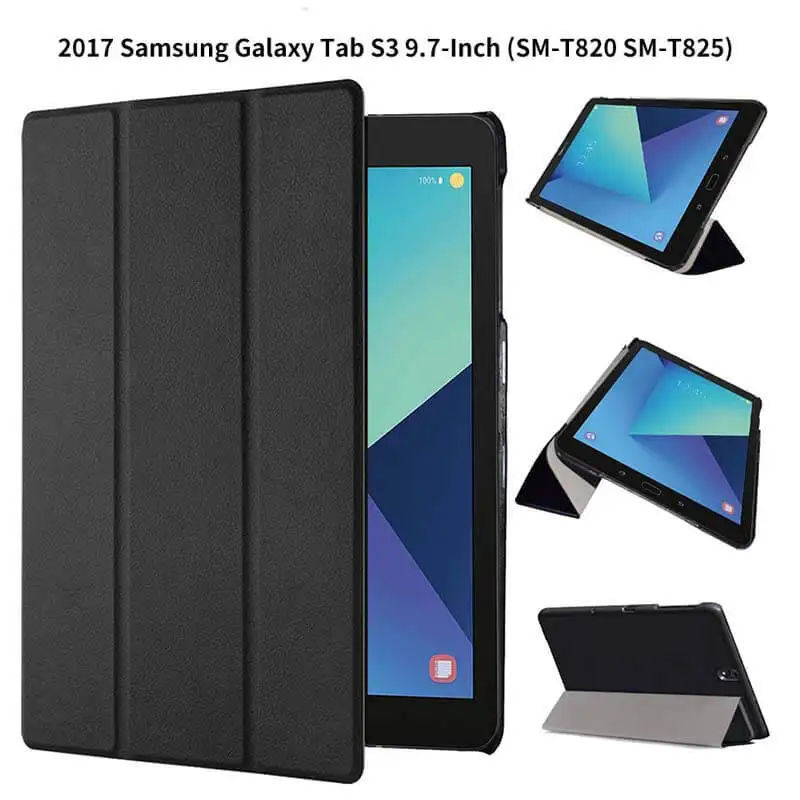 

For Samsung Galaxy Tab S3 9.7 SM T820 T825 Tablet Shell , Slim Light Flip Folio Cover Stand Shell for Samsung Galaxy Tab S3 2017