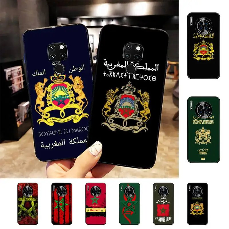 

Morocco Flag Passport Phone Case for Huawei Mate 20 10 9 40 30 lite pro X Nova 2 3i 7se