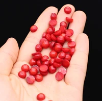 10pc natural round faceted coral charms no hole red beads for jewelry making diy bracelet necklaces accessories 6 12mm