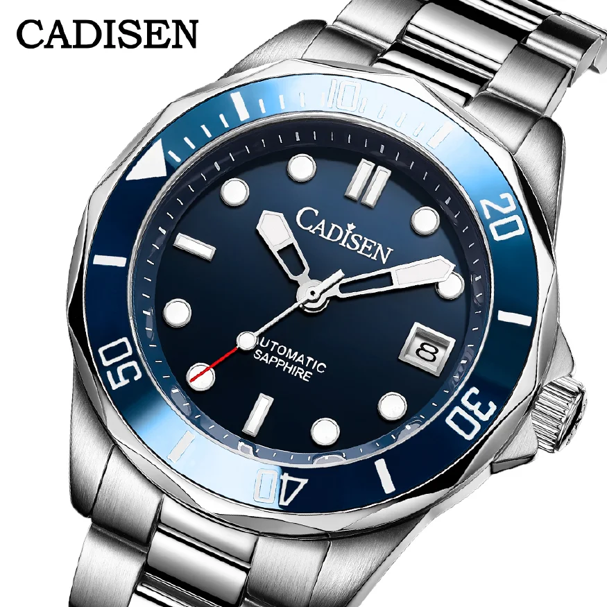 

CADISEN New Men Mechanical Wristwatch Luxury Ceramic Bezel Automatic Watch Sapphire Japan NH35A Watch for Men Relogio Masculino