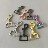 20pcslot 25mm metal buckle swivel clasp carabiner clip loop snap hook for dog leads leash lock hardware sewing diy accessory