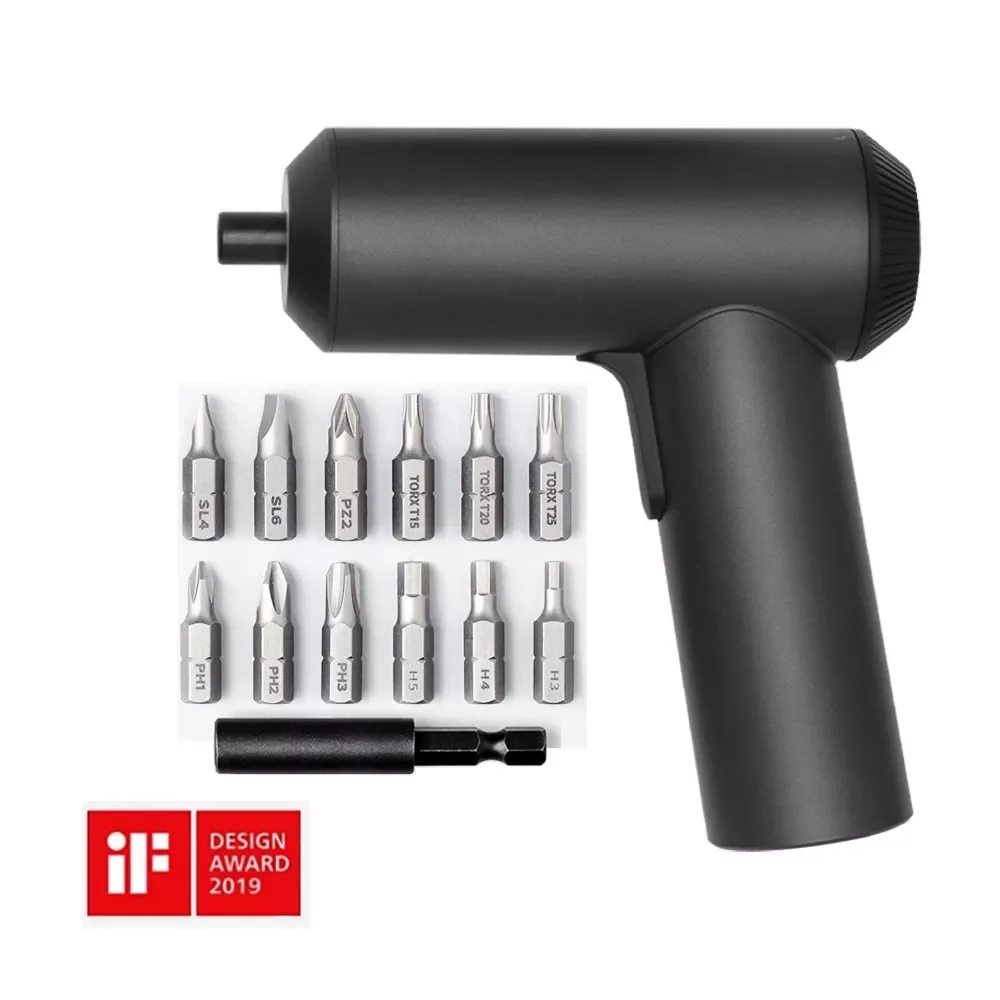 

NEW2023 Mijia Screwdriver 3.6V 2000mAh 5N.M Torque Screwdriver Household With 12Pcs S2 Screw Bits Mi Home Tools