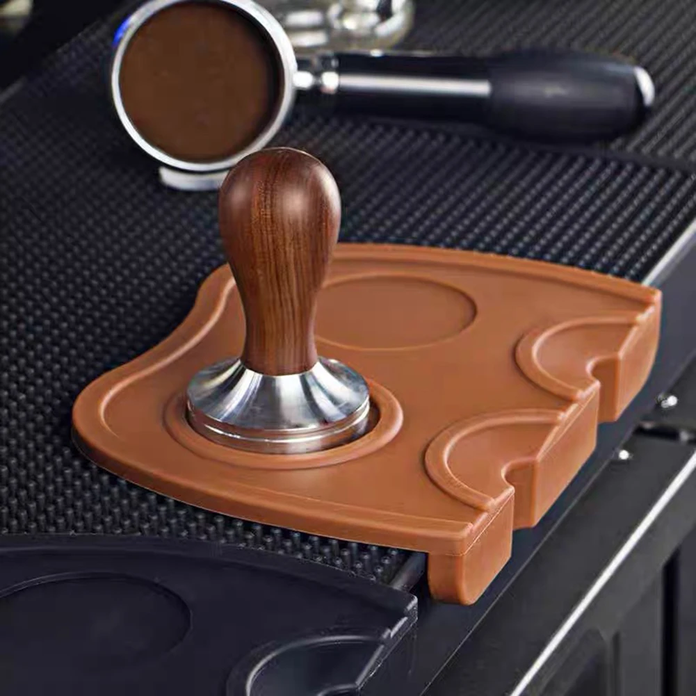 

Silicone Coffee Tamper Mat Non-Slip Coffee Tampering Corner Mat Tampering Mat Barista Tool Coffeeware