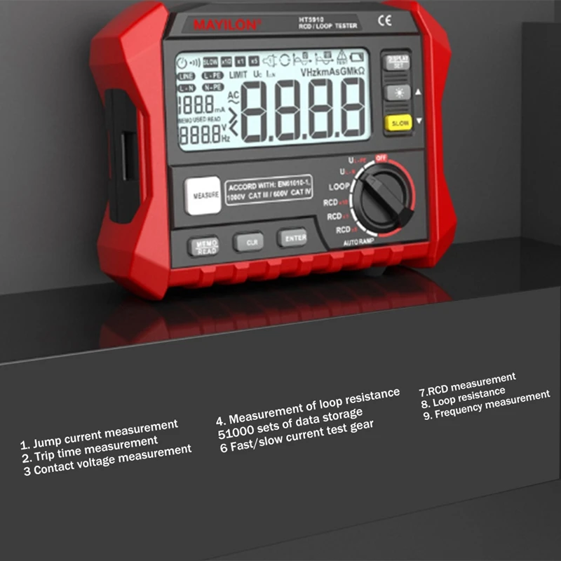 MAYILON HT5910 цифровой измеритель сопротивления тестер переключателя утечки 4