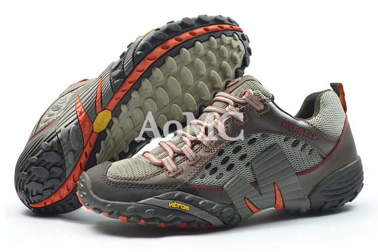 Original Merrell M Men Lightweight Air Mesh Breathable Outdoor Sport Hiking Shoes Male Mountain Cross-Country Climbing Sneakers