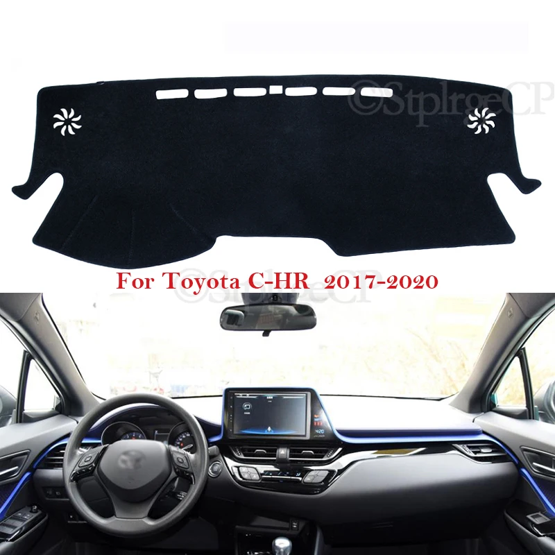

Flannel for Toyota C-HR 2017 2018 2020 CHR C HR Car Accessories Dash Sunshade Carpet Dashmat Mat Dashboard Cover Protective Pad