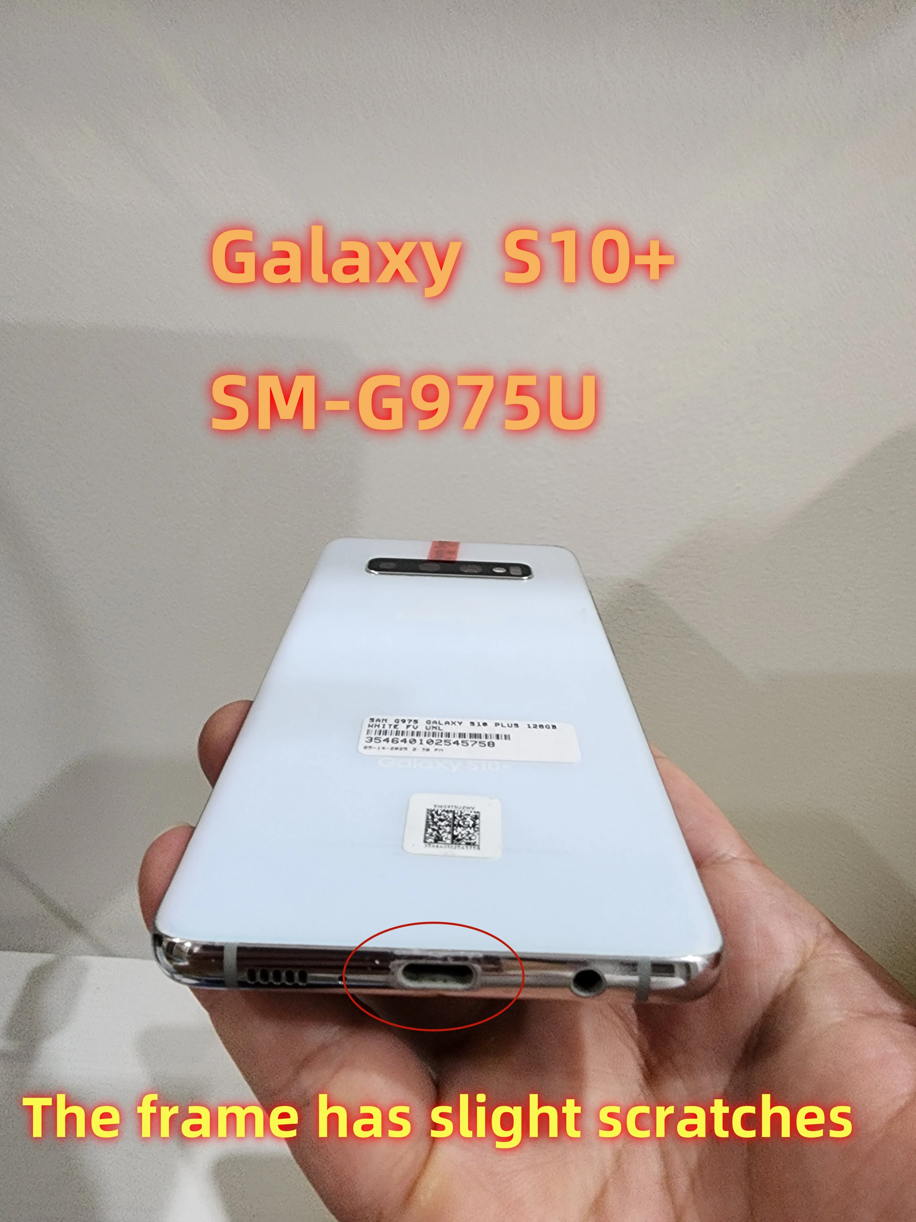 Фото Подходит для Samsung Galaxy S10 Plus S10+ G975U 128 ГБ ROM 8 ГБ RAM, восьмиядерный процессор, 6.4 дюйма, NFC, 4G, телефон с защитой от прожигания экрана и эффекта тени. №5
