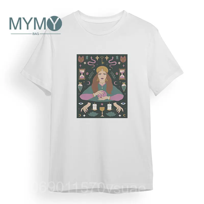 

Women's T-shirt Mysterious Magician Constellation Print Graphic Summer Female O-Neck Short Sleeve Ventilate Shirts and Blouses