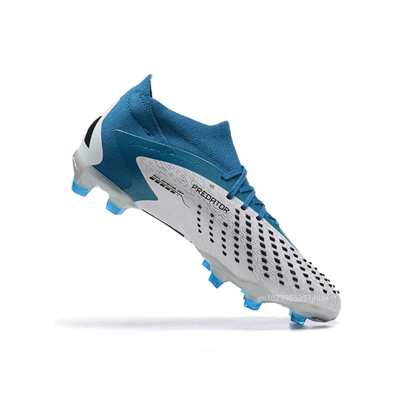 

Men Soccer Shoes FG Adult Football Boots Predator Outdoor Lace up Grass Multicolor Training Match Cleats