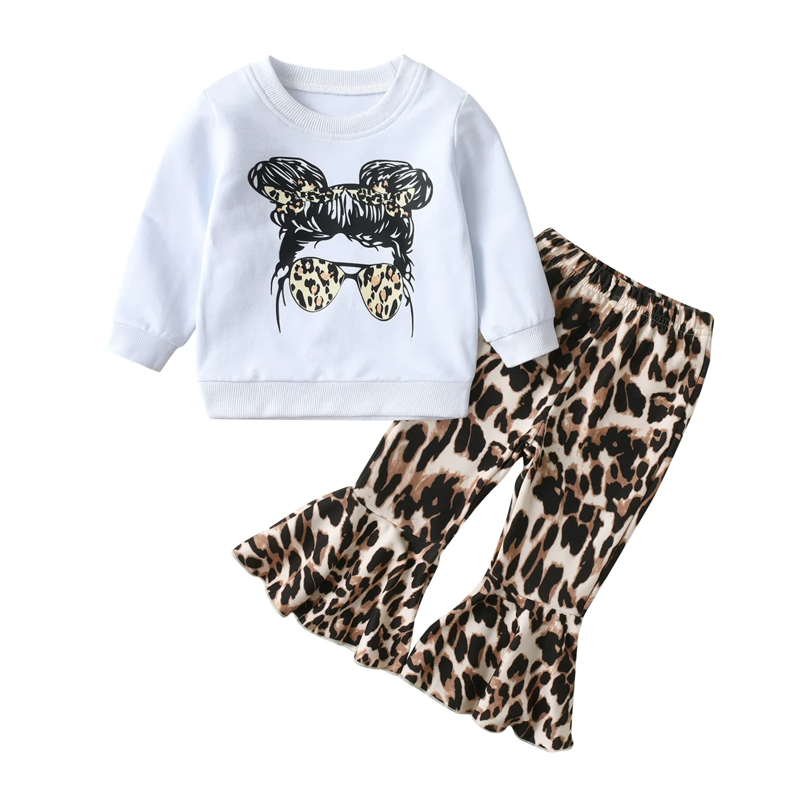 Комплект детской весенне-осенней одежды для девочек верх с длинным рукавом и