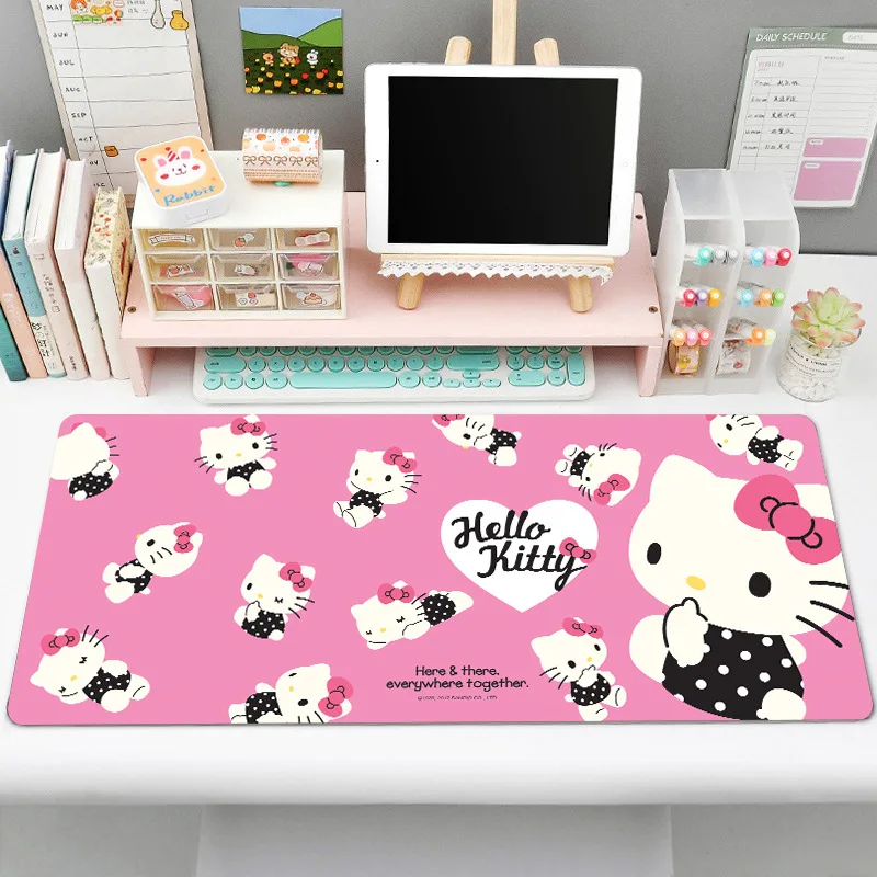

Kawaii Sanrioed Hello Kitty аниме мультфильм милый большой утолщенный Коврик Для Мыши Компьютерный коврик для клавиатуры блокнот Настольный коврик игр...