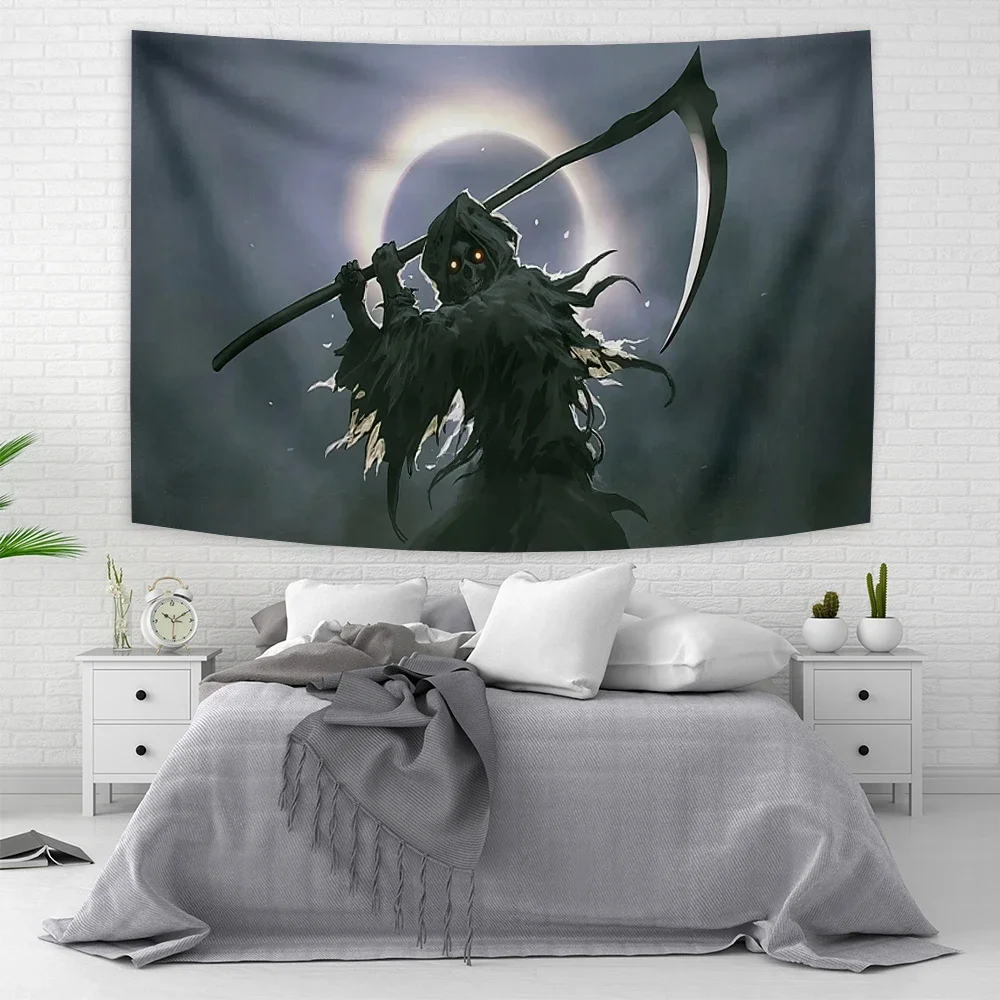 Ужас ужас искусство принт черепа смерти гобелен украшение для стен дома гостиной