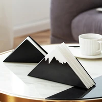 snow mountain home paper rack iron art tissue rack car home triangle shape tissue box container towel napkin holder metal