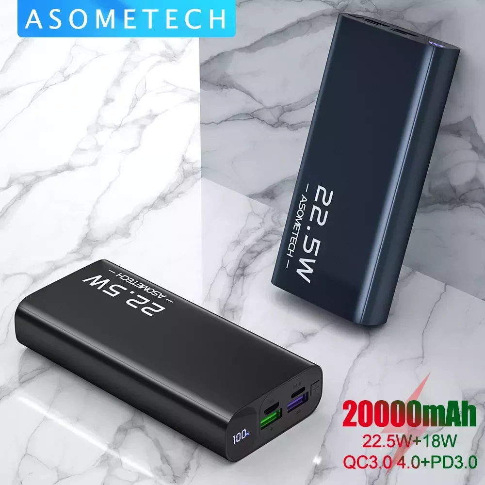 

Bank 20000mAh Portable Charger USB C Type C PD3.0 Quick Charge QC3.0 Fast Charging Powerbank External Battery for