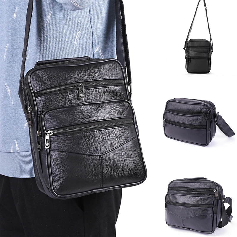 

Men's Retro PU Soft Leather Shoulder Bags Versatile Large-capacity High Quality Fashion Texture Commuter Bags Men Handbags