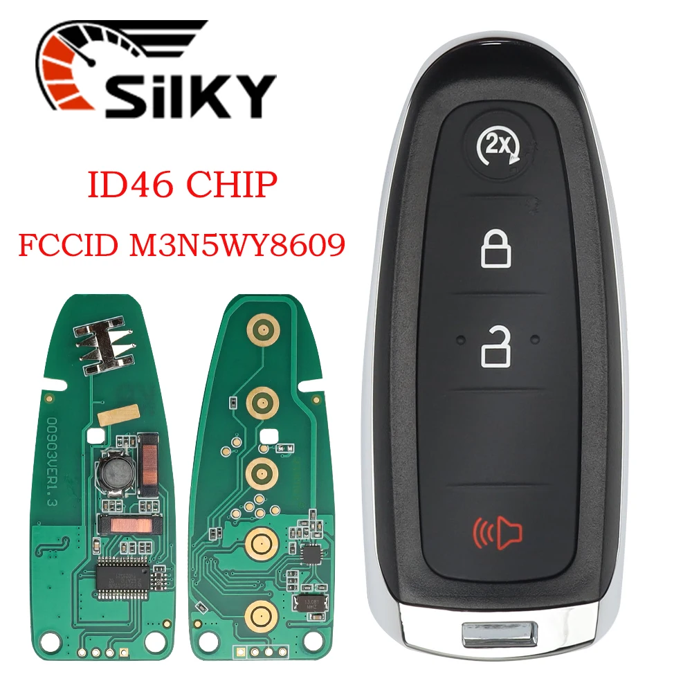 

SilKY M3N5WY8609 удаленный автомобильный ключ 315/433 МГц для Ford Edge Escape Explore Expedition Flex Focus Taurus 2011-2018 ID46 pcf7953/7945