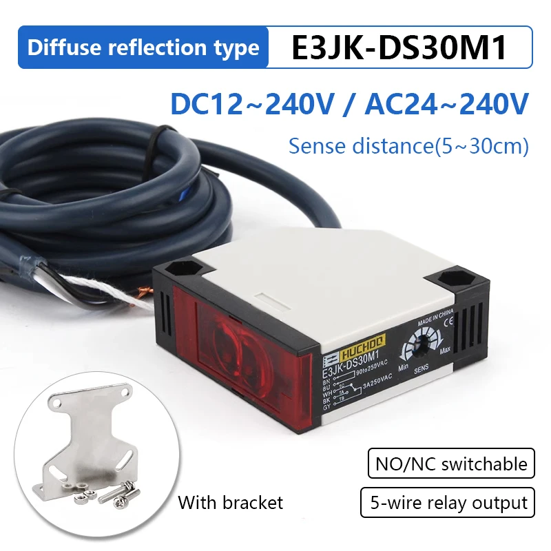 

Диффузный фотоэлектрический датчик E3JK-DS30M1/R4M1/5DM1 220В