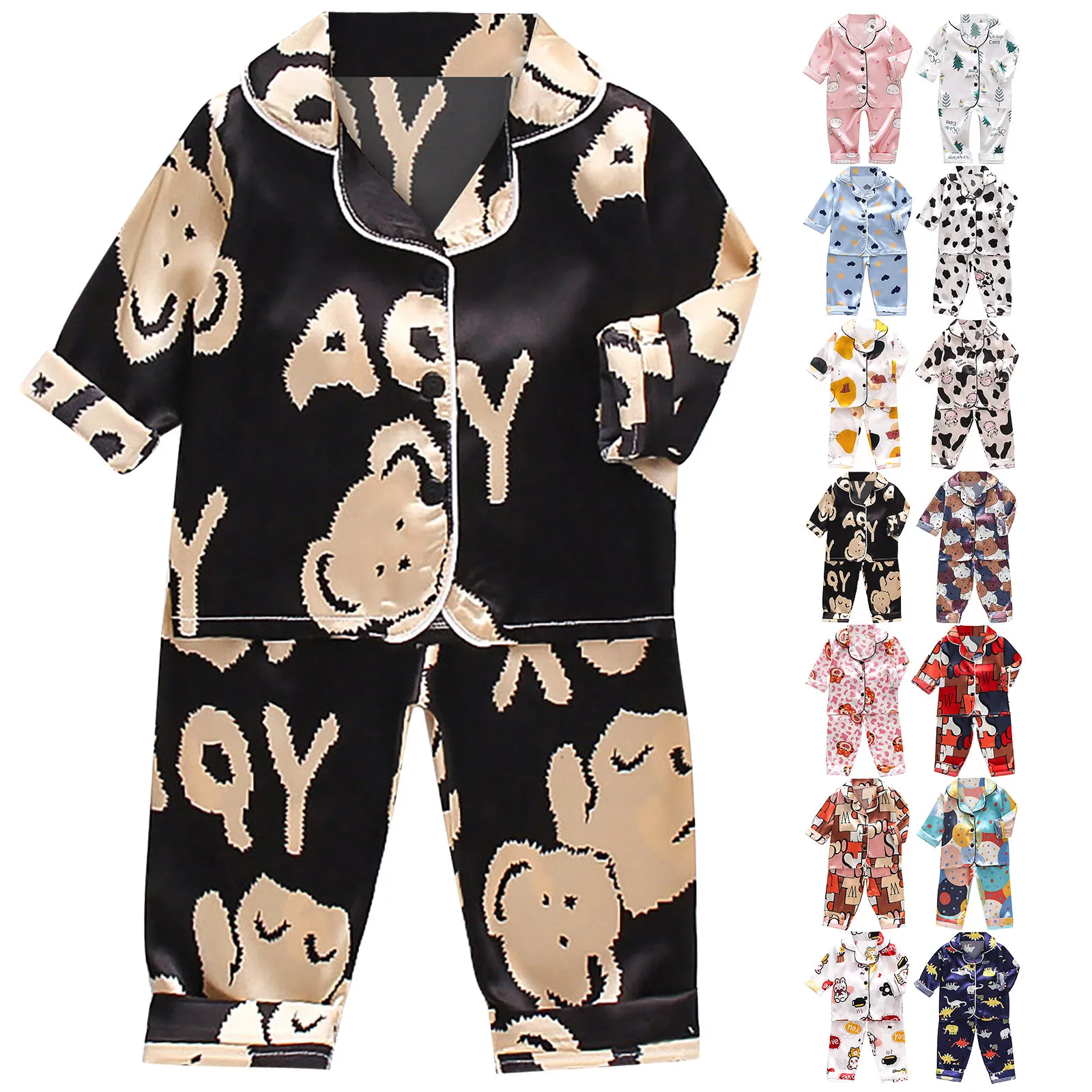 Домашняя одежда детский пижамный комплект костюм детская для маленьких