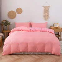 evich pink waffle lattice bedding sets high quality 3pcs single and double queen size spring autumn quilt cover home textile