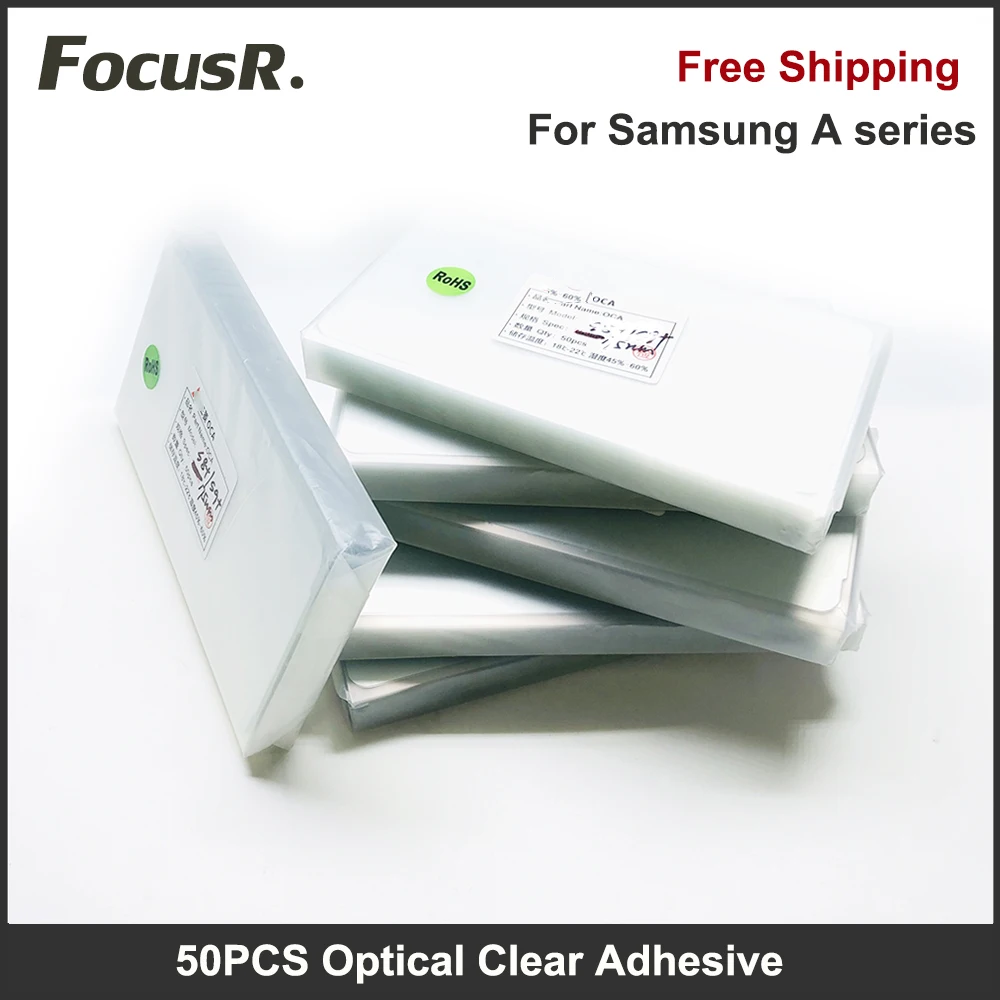 

50pcs 250um OCA Clear Optical Adhesive for Samsung galaxy A70 A80 A90 A50 A10s A20s A30s A40s LCD Touch Glass Lens Film OCA Glue