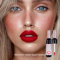 wine bottle shape lipstick velvet lip balm lip gloss waterproof matte makeup cosmetic 6 colors non stick long lasting fashion