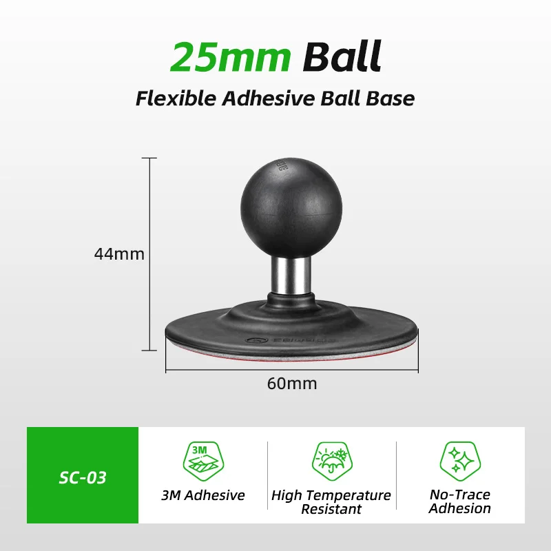 

FANAUE автомобильный центральный контроль, клейкая присоска, держатель для мобильного телефона, аксессуары, приборная панель, фиксированная основа с шаровой головкой 25 мм