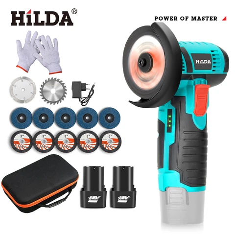 HILDA 12В синяя угловая шлифовальная машина