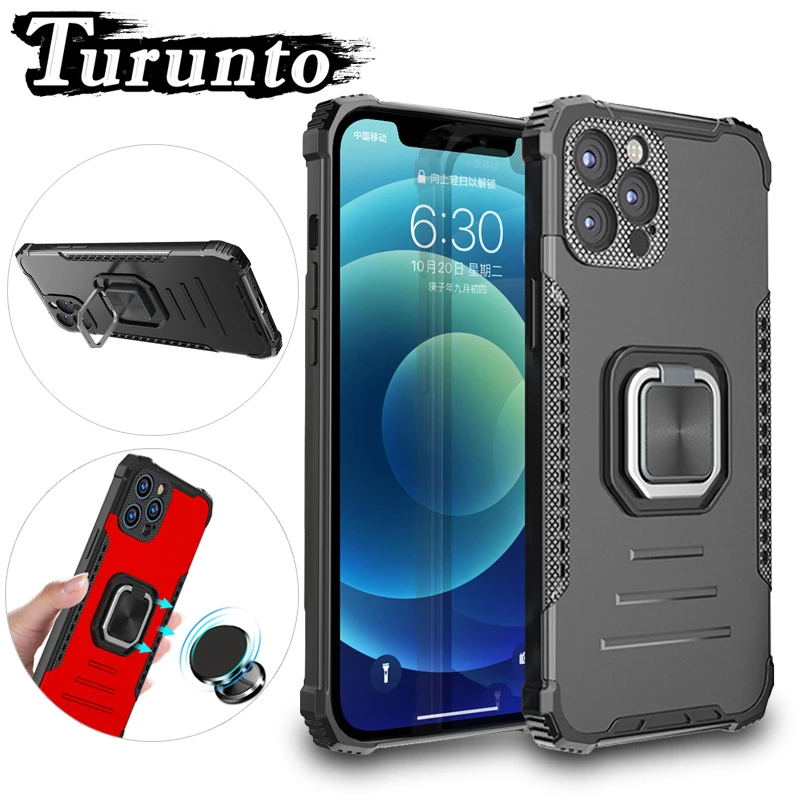 

Shockproof Magnetic Ring Protection Cover For iPhone 13 ProMax 12 mini 11 Armor Bracket Phone Case For iPhone XS XR X 8Plus 7 6s