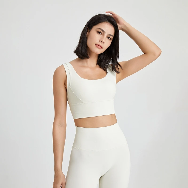 

High Impacts Sport Bra High Support Yoga Top Women Naked Feeling Gym Fitness Workout Crop Tank Top Soft Running Vest Wear Padded
