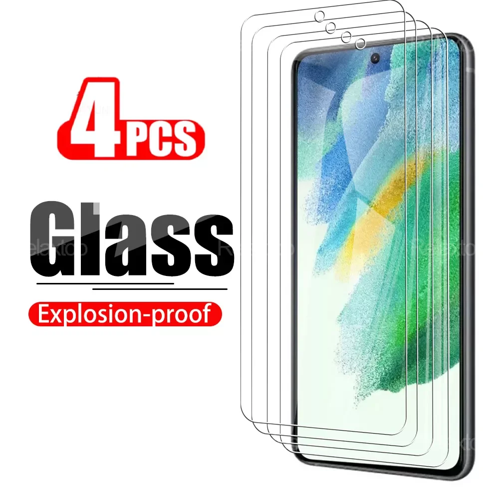 

4PCS For Samsung Galaxy S21 FE S20 FE Phone Screen HD Safety Tempered Glass Case Sansung Sumsung S21FE S20FE S 21 Protector Film
