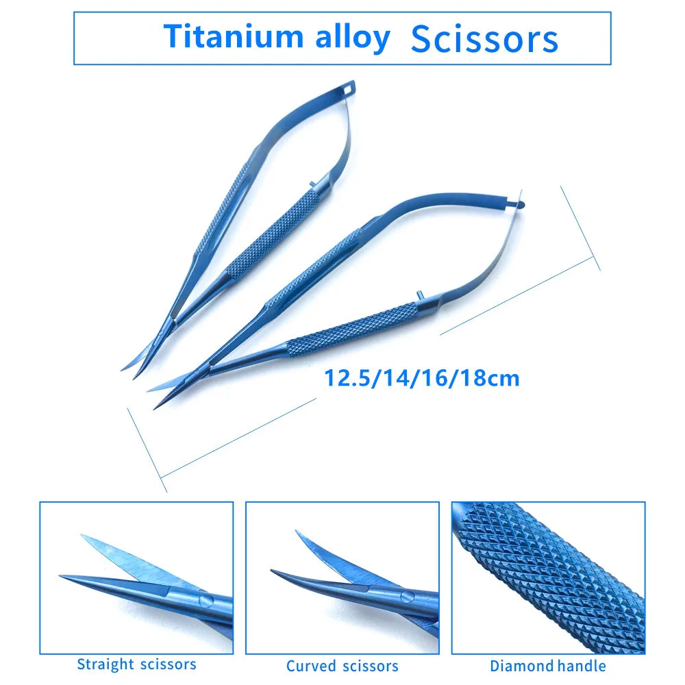 

1pcs titanium alloy ophthalmic corneal Scissors eye microsurgical surgical tools