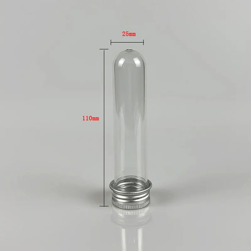 

10Pcs 30ml Plastic Test Tube With Screw Cap Capsule PET Bottle Aluminum Cap Packing Tube