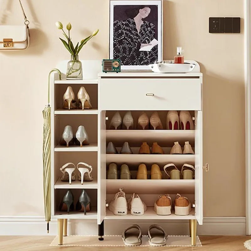 

Tilt Vertical Shoe Cabinets Minimalist Storage Design Entryway Shoe Rack White Vertical Schoenenkasten Entrance Hall Furniture