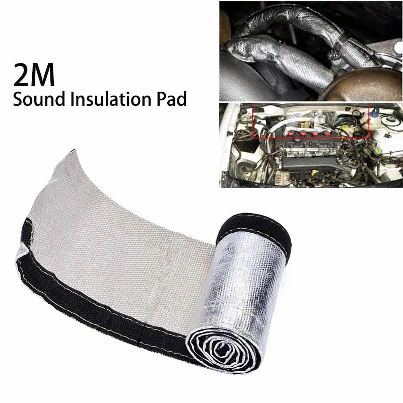 

2M Metal Heat Shield Sleeve Insulated Wire Hose Cover Wrap Tube Thermal Insulated Sleeve Wire Cover 30/20mm Sound Insulation Pad