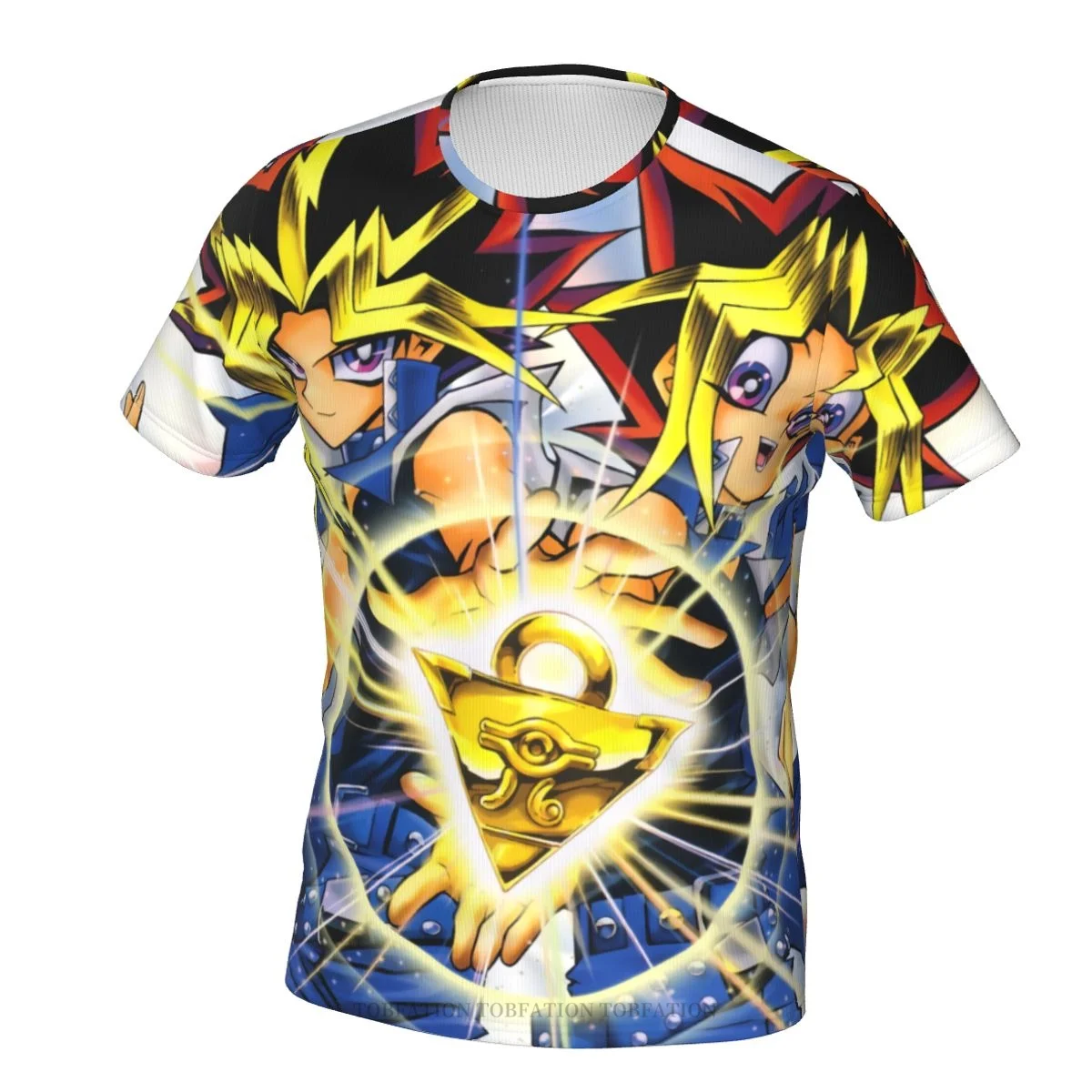 

Yami Yugi Muto Cool YuGiOh Card Game Polyester Print T Shirt Outdoor Sports Quick-drying Clothes Casual Loose T-Shirt