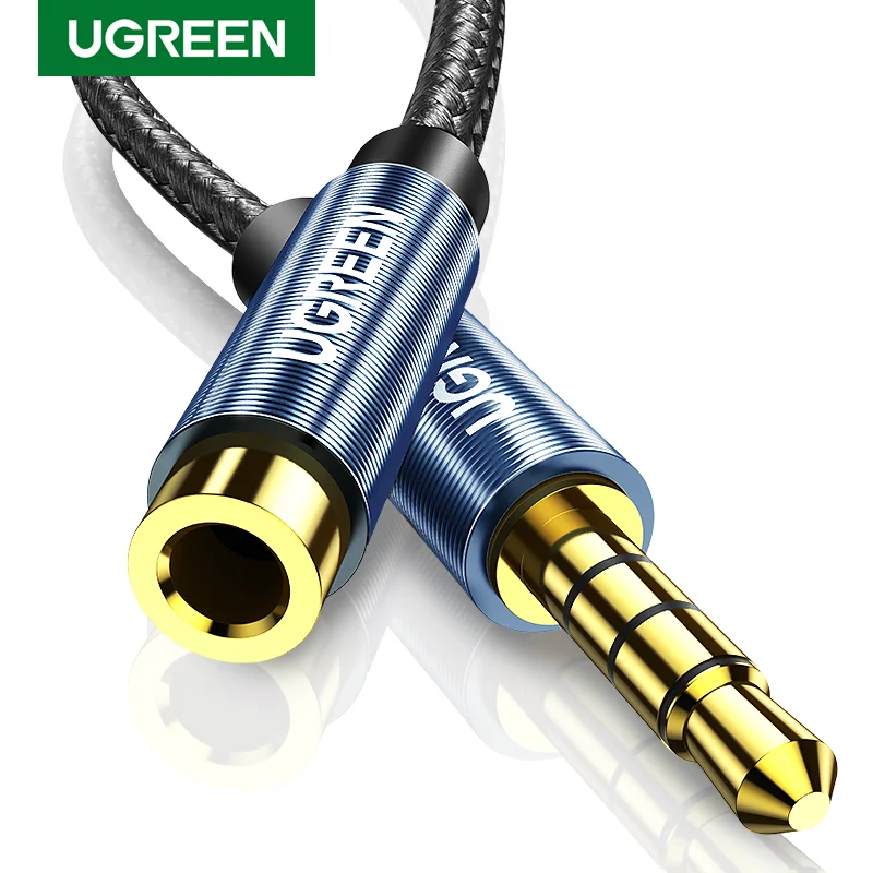 UGREEN Jack 3.5 mm Audio Extension Cable for Huawei P20 lite Stereo 3.5mm Aux Headphones Xiaomi Redmi 5 plus PC |