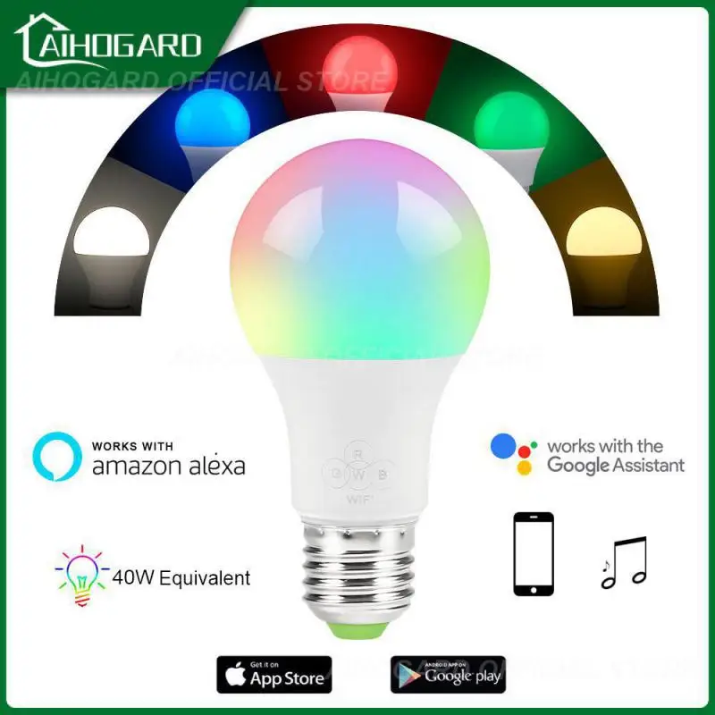 

Hot WiFi Smart Light Bulb E27 LED Light Bulb Color Change Dimmable Compatible with Alexa and Google Assistant 7W 4.5W