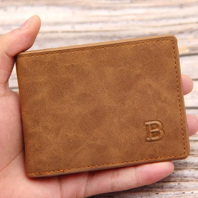 

Fashionable Men's Short Wallet Frosted Retro Multifunction Wallet Casual Multi-Card New