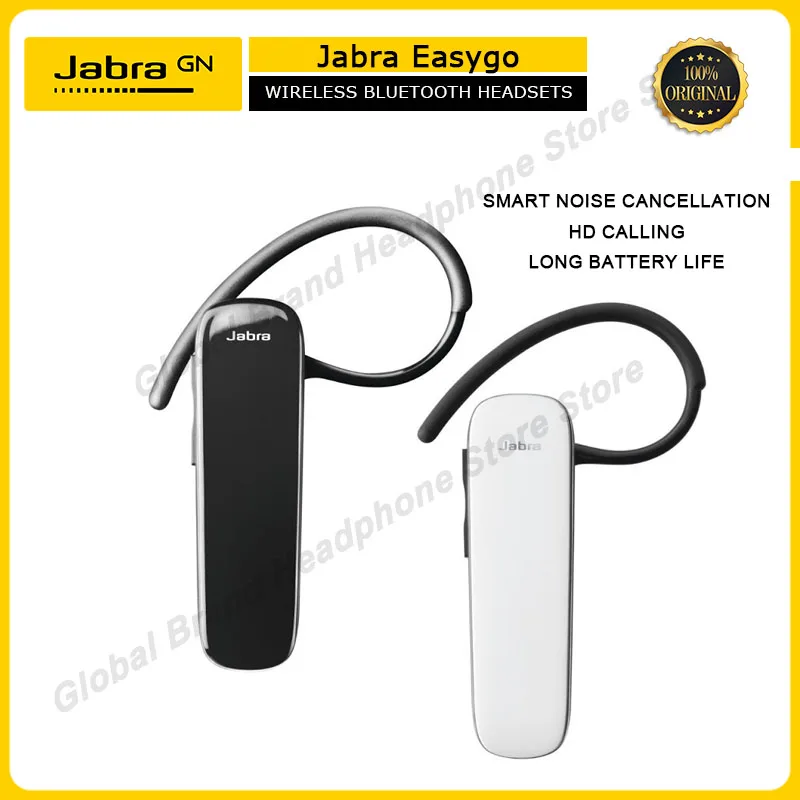 

Original Jabra Easygo Wireless Bluetooth Headphones Hands Free Headset HD Voice Headset Business headphone Stereo Car Earphone