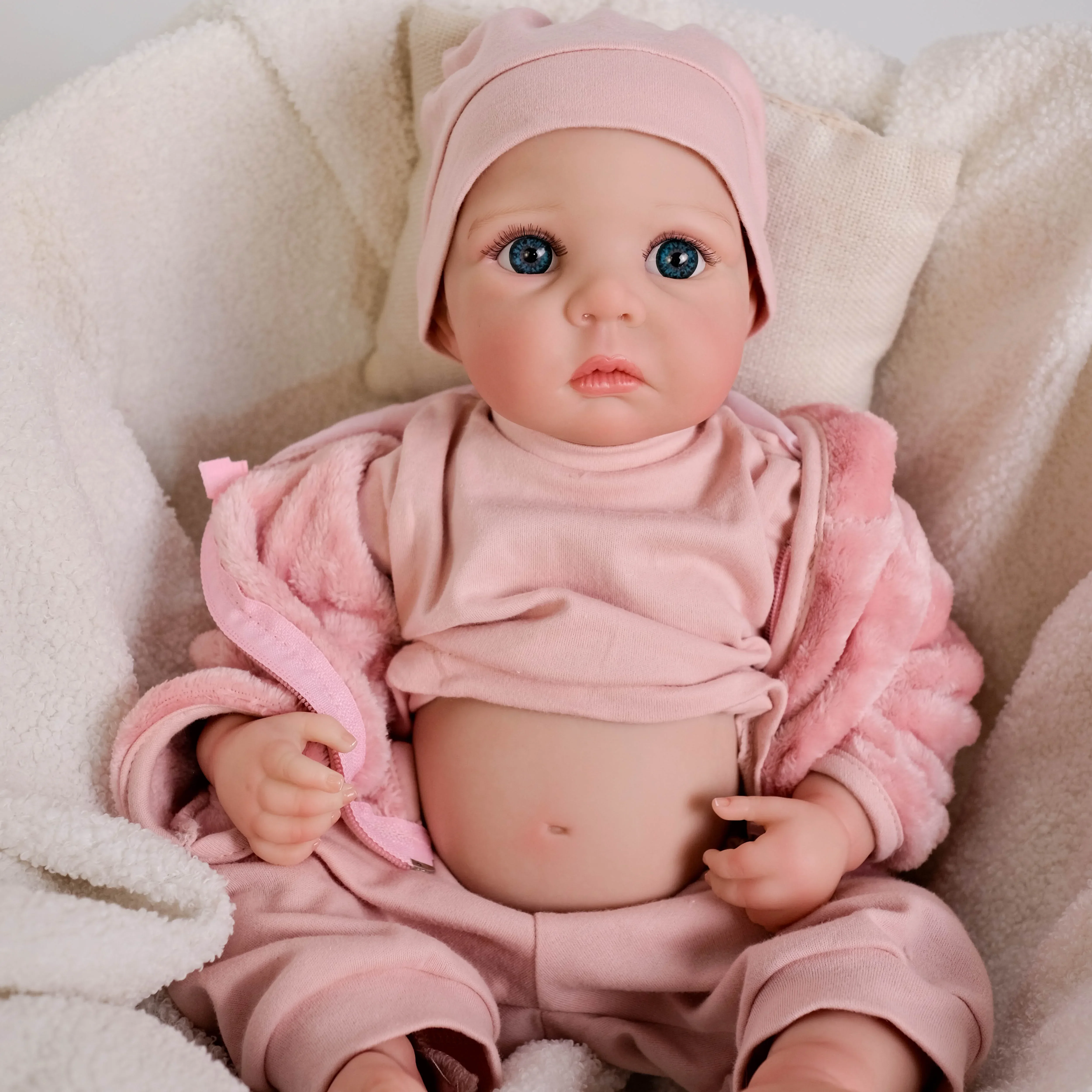 NPK 19-дюймовая кукла реборн Baby Daphnne полностью виниловое тело с ручным рисунком