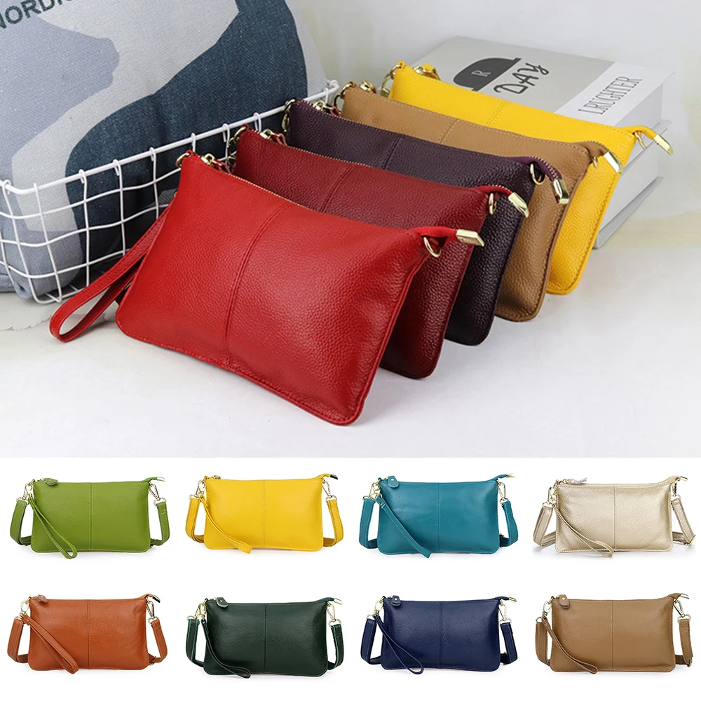 

Envelope Clutch Bag bag Genuine Leather Women's bag Cowhide Handbag Fashion Women Shoulder bag Designer Female Messenger Bag