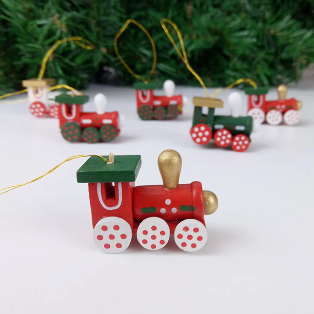 

12pcs Kids Train Train Crafts Christmas Train Set Christmas Hanging Decoration Christmas Ornament Xmas Train